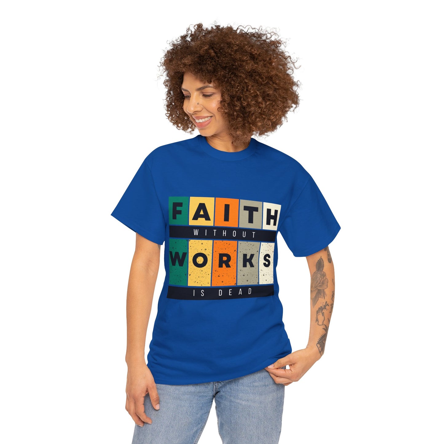 Faith Without Works Unisex Heavy Cotton Tee