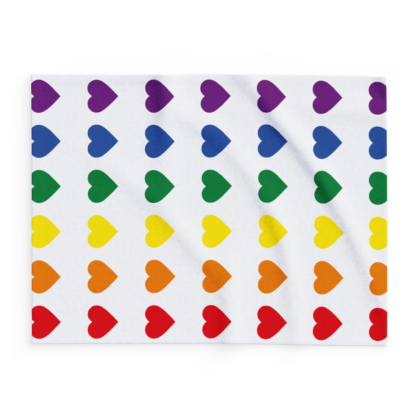 Rainbow Hearts Arctic Fleece Blanket