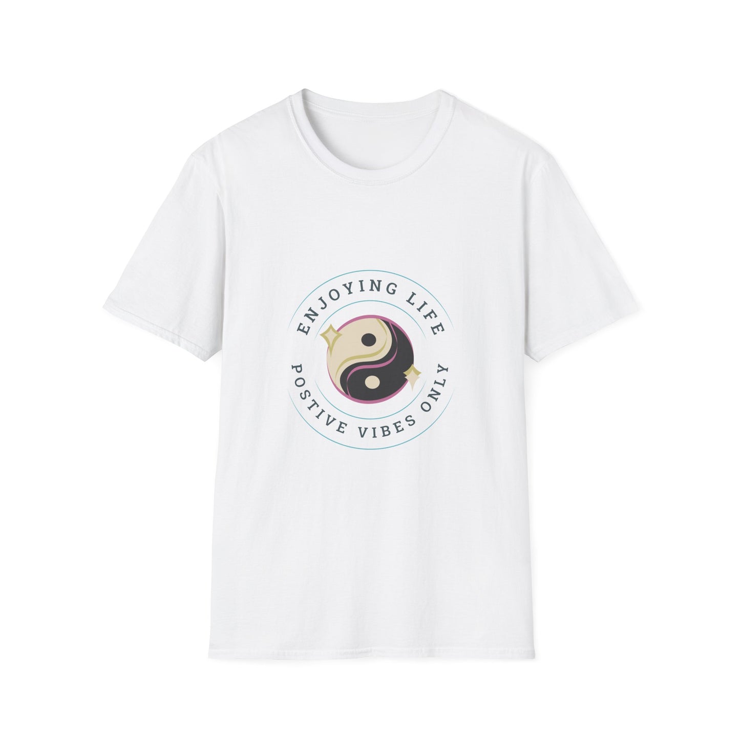 Positive Vibes Unisex Softstyle T-Shirt - Enjoying Life & Stay Positive Design