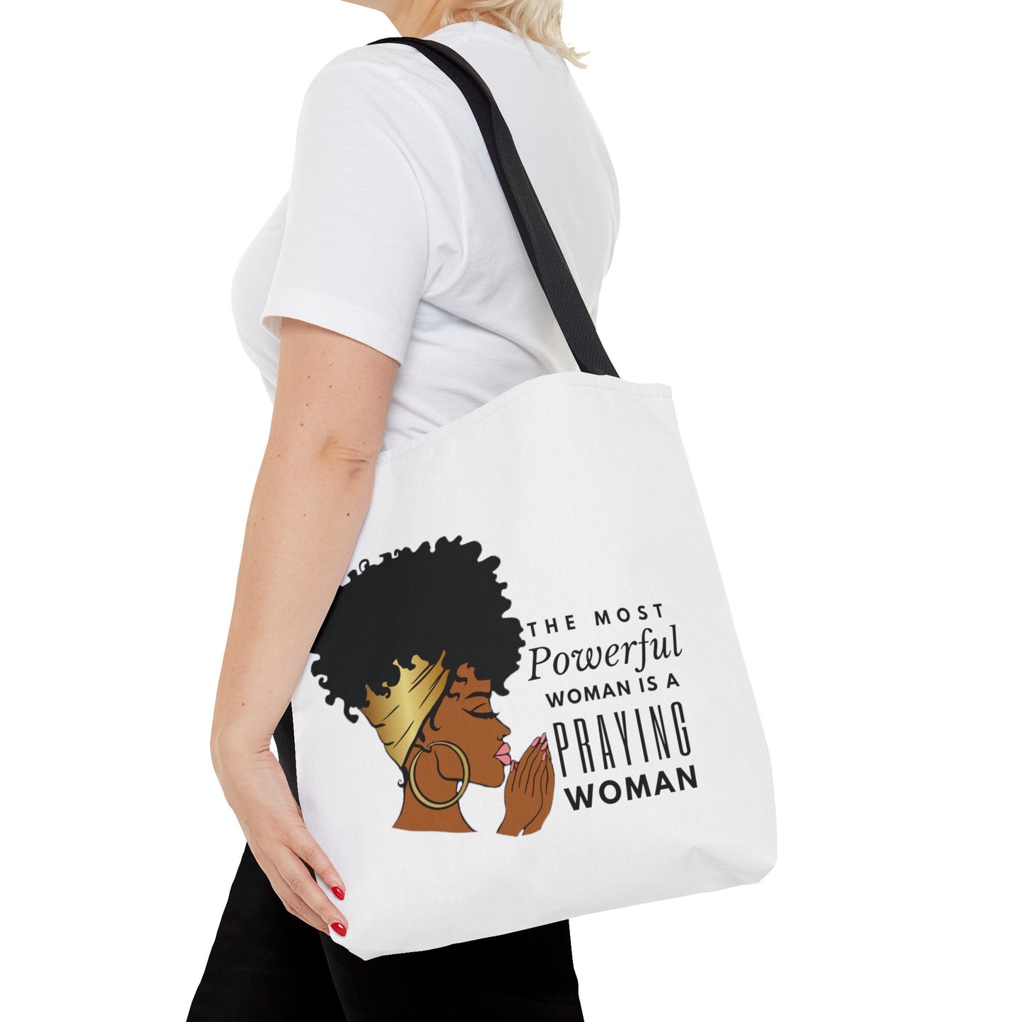 Praying Woman Tote Bag (AOP)