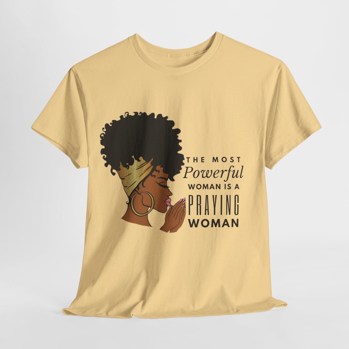 Praying Woman Unisex Heavy Cotton Tee