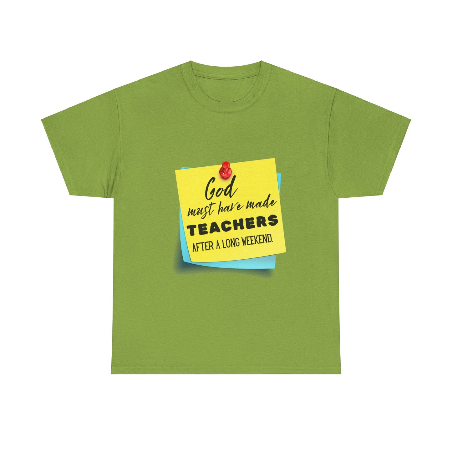 Teacher Series - God Made Teachers Unisex Heavy Cotton Tee