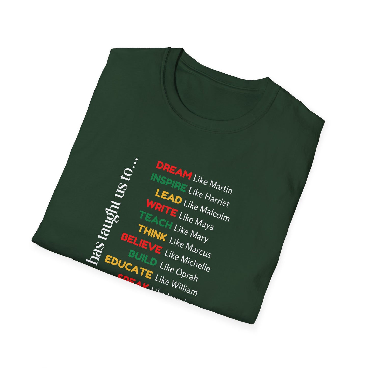 Inspirational Unisex Softstyle T-Shirt - Celebrate Our History with Empowering Messages