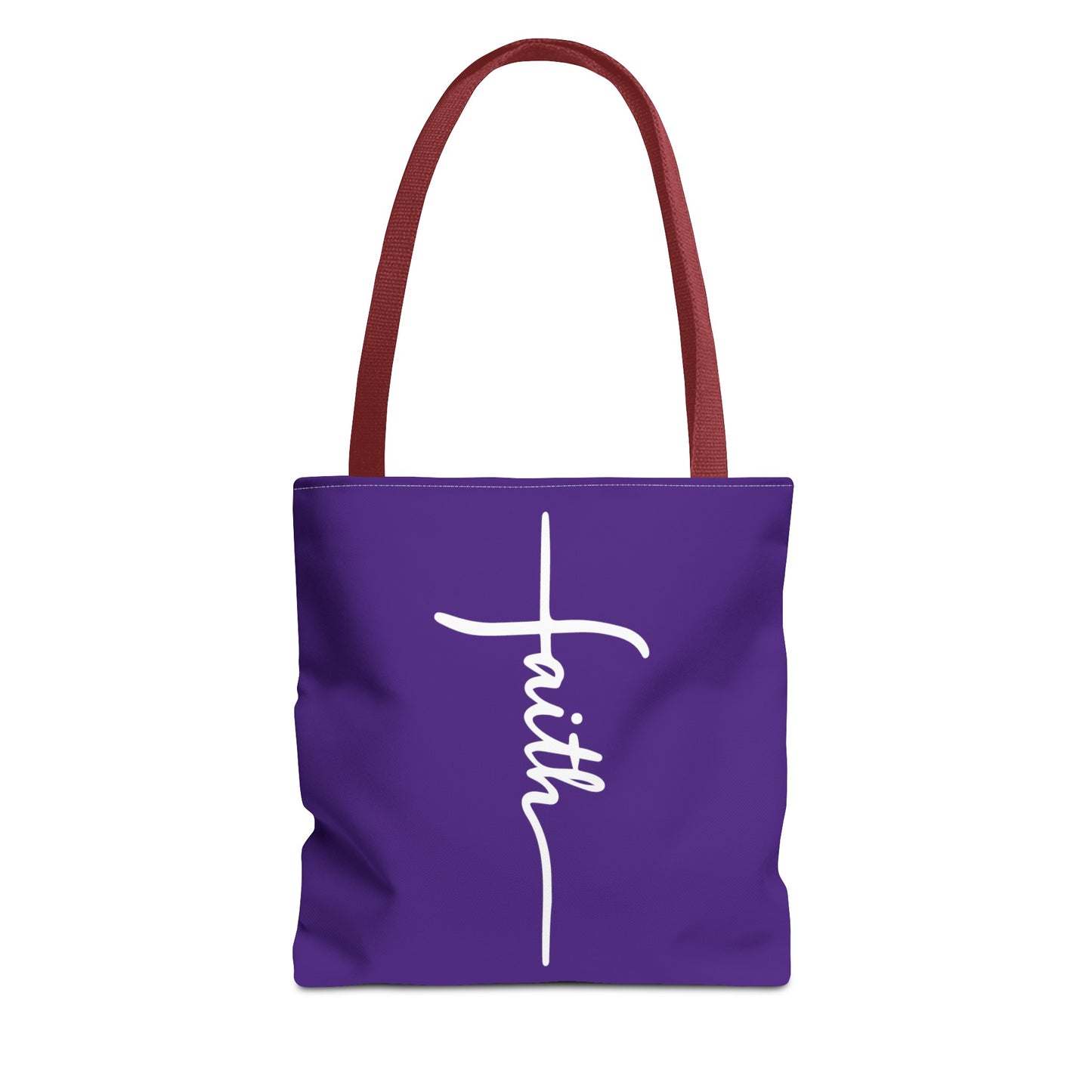 Faith Cross (Purple) Tote Bag (AOP)