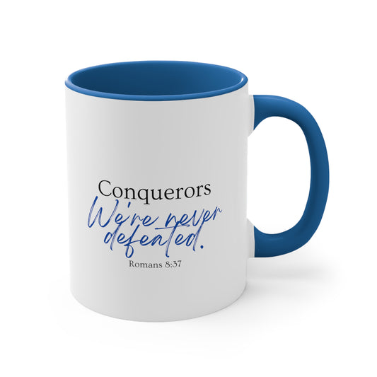 Conquerors Blue Accent Coffee Mug, 11oz