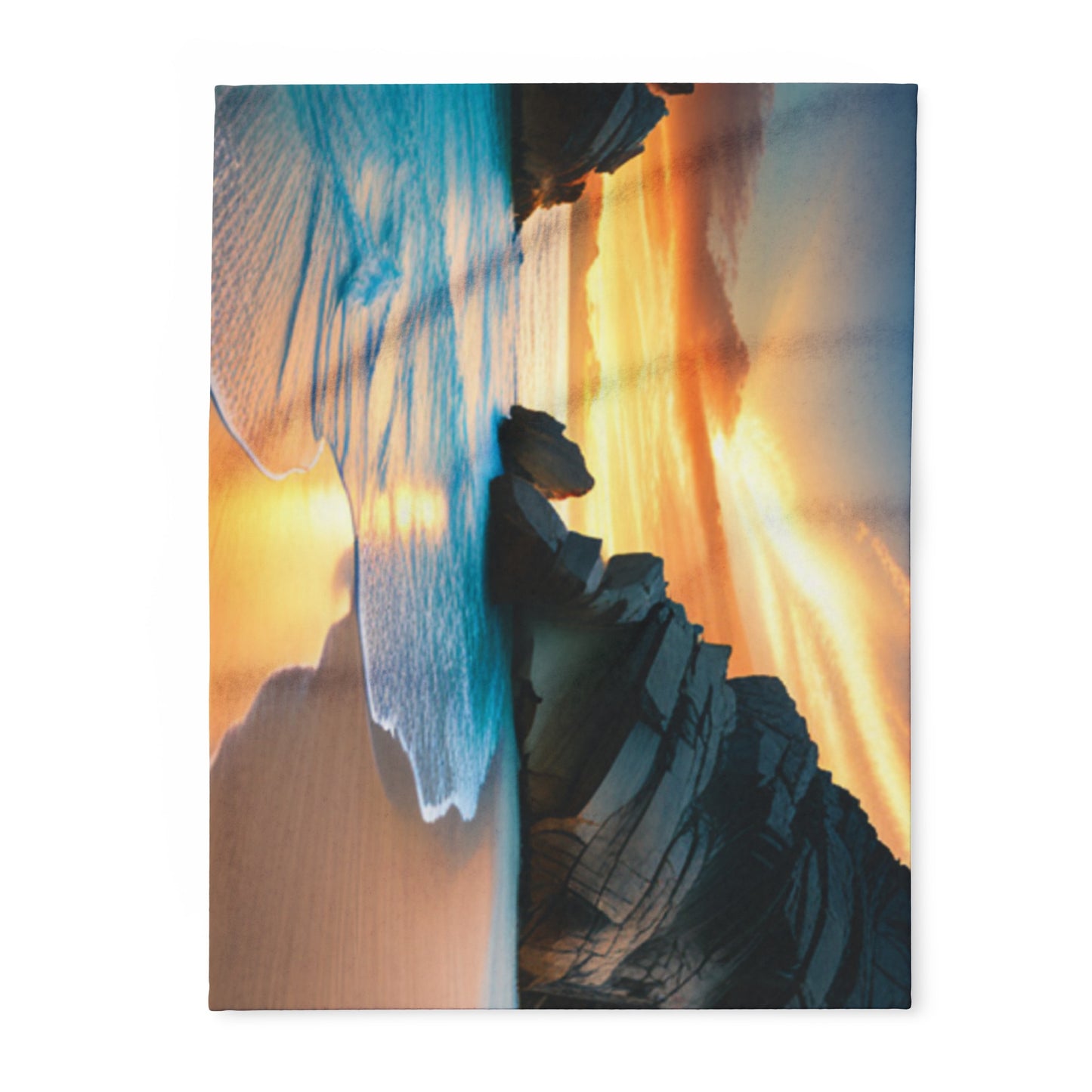 Beach Sunset Arctic Fleece Blanket