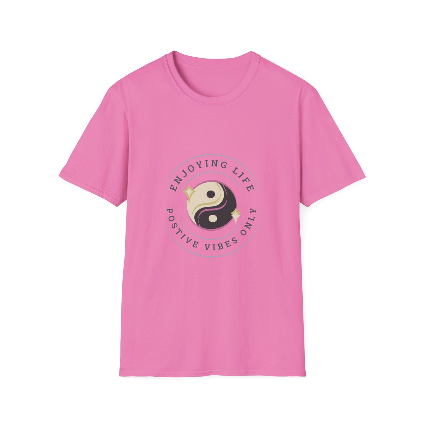 Positive Vibes Unisex Softstyle T-Shirt - Enjoying Life & Stay Positive Design