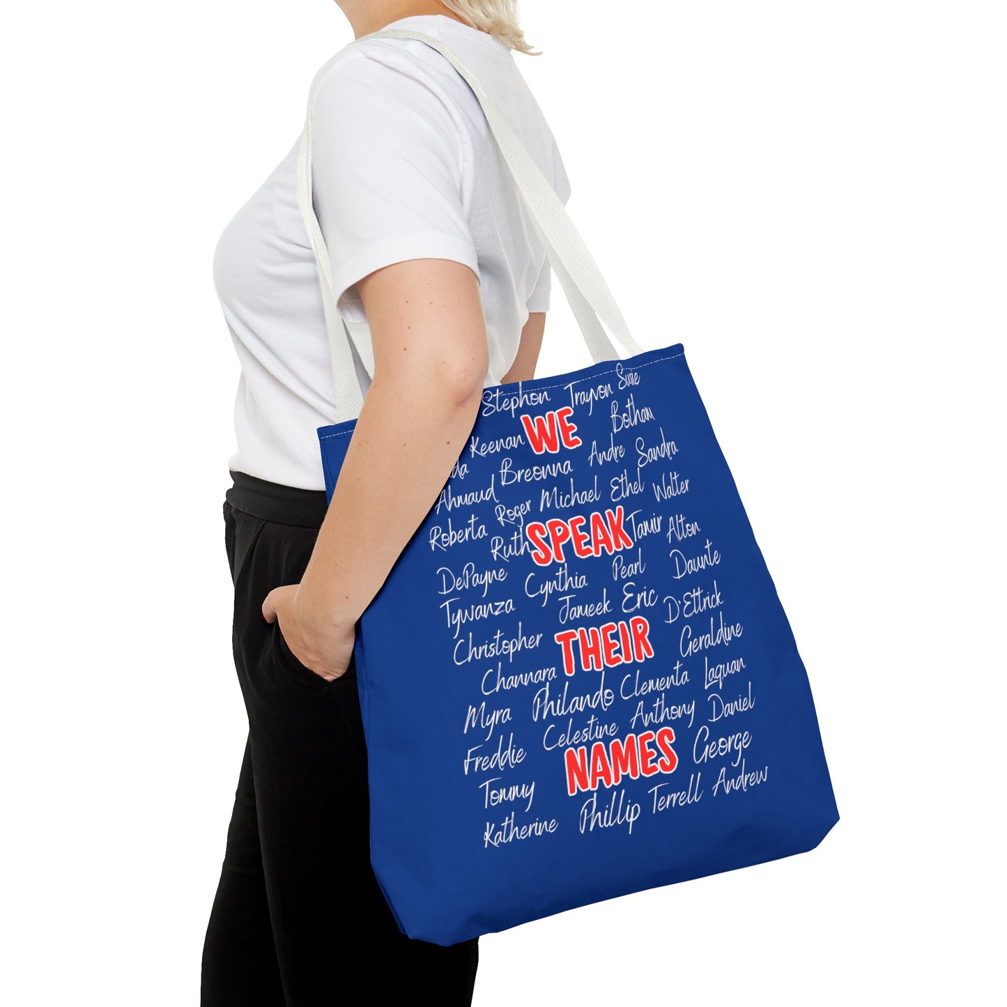 We Speak Their Names Tote Bag (AOP)