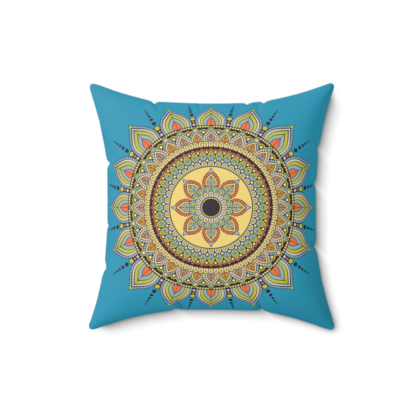 Mosaic (Turquoise) Faux Suede Square Pillow