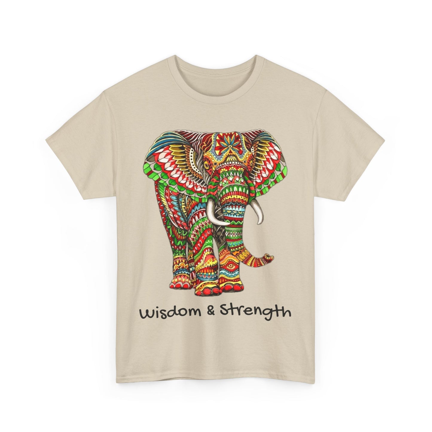 Colored Elephant Unisex Heavy Cotton Tee