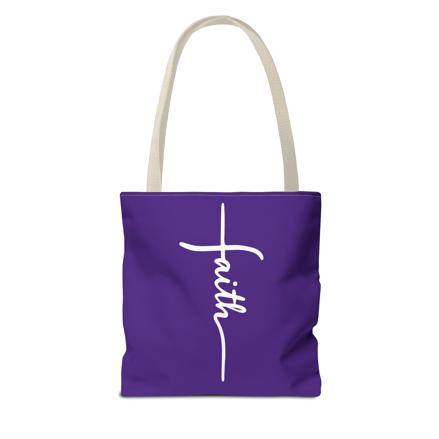 Faith Cross (Purple) Tote Bag (AOP)