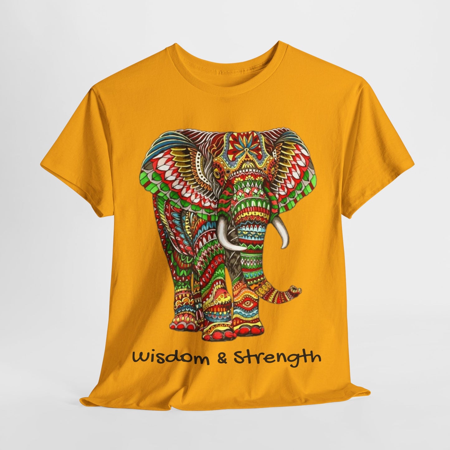 Colored Elephant Unisex Heavy Cotton Tee