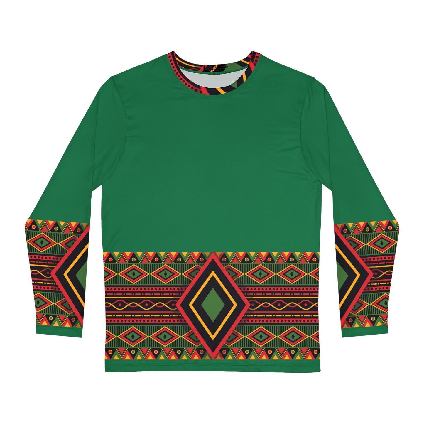 Kente Print Long Sleeve Shirt (AOP)