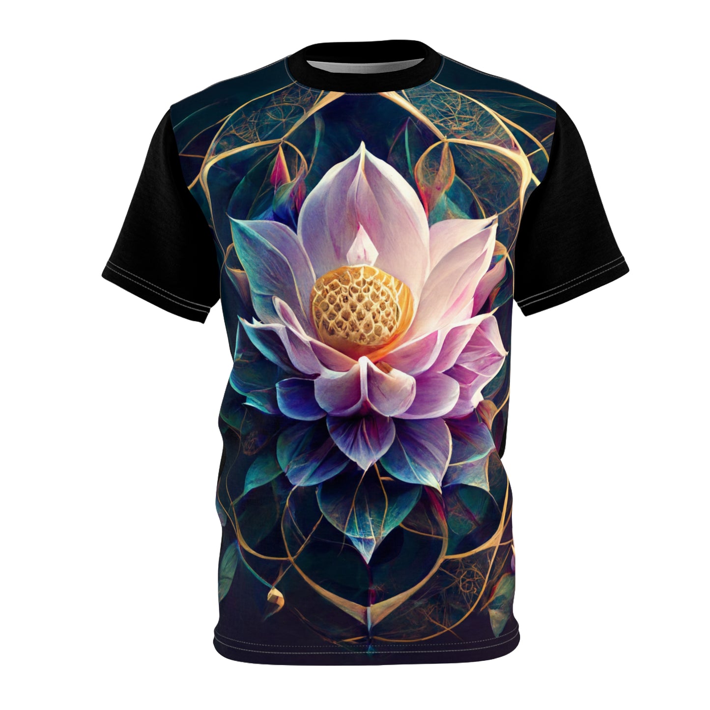 Chinese Lotus Flower Unisex Cut & Sew Tee (AOP)