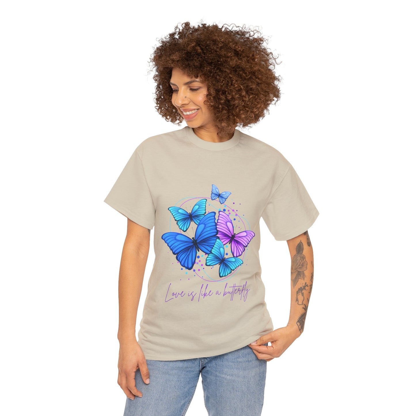 Love is Like a Butterfly Unisex Heavy Cotton Tee