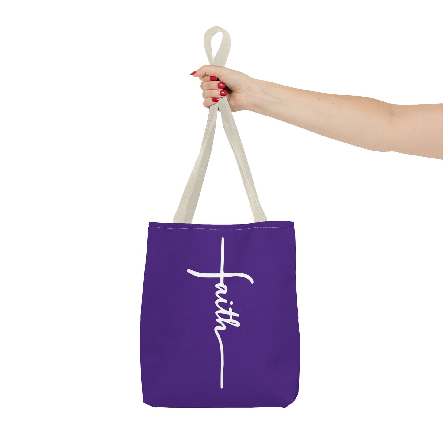 Faith Cross (Purple) Tote Bag (AOP)