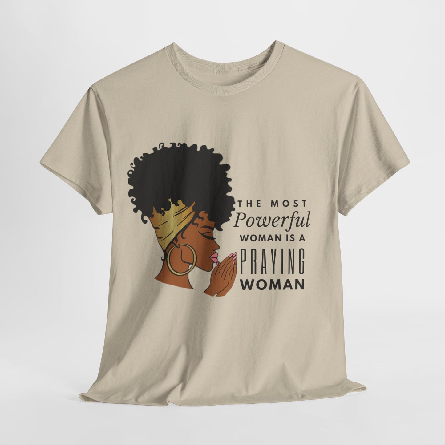 Praying Woman Unisex Heavy Cotton Tee