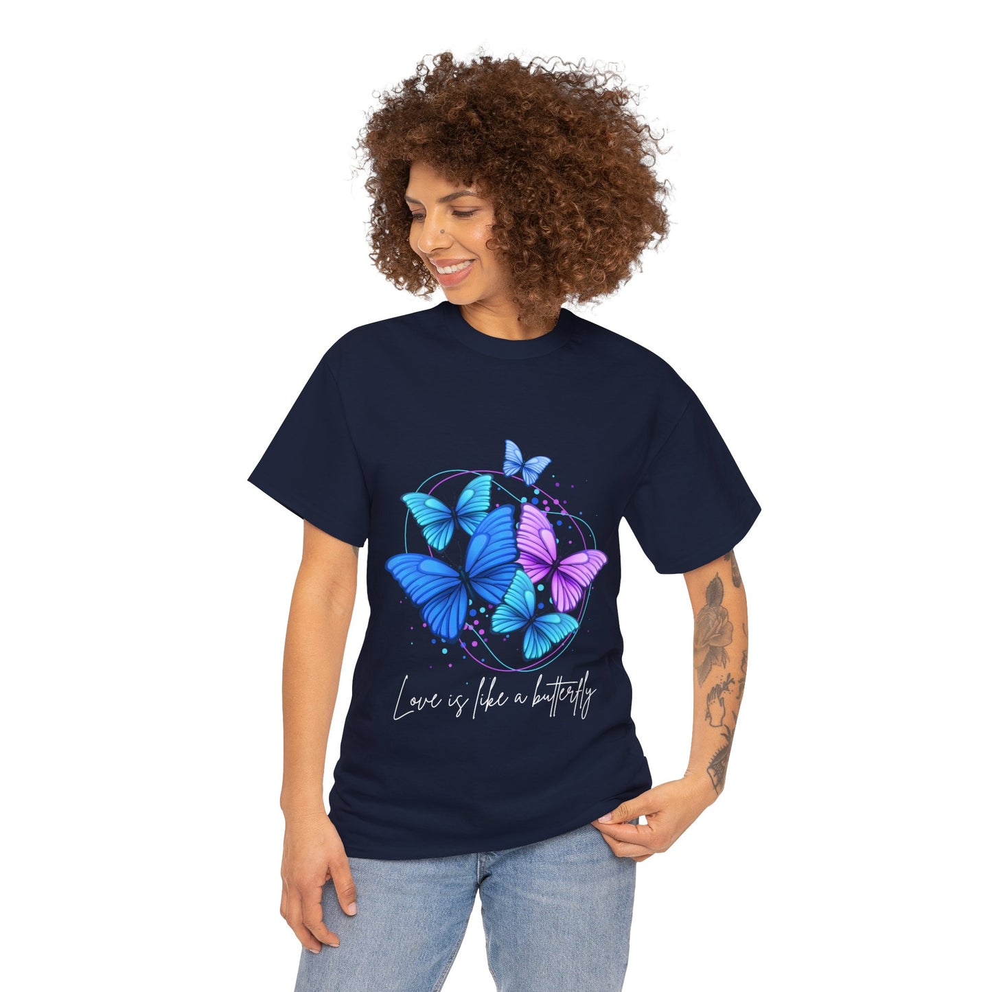 Love is Like a Butterfly Unisex Heavy Cotton Tee