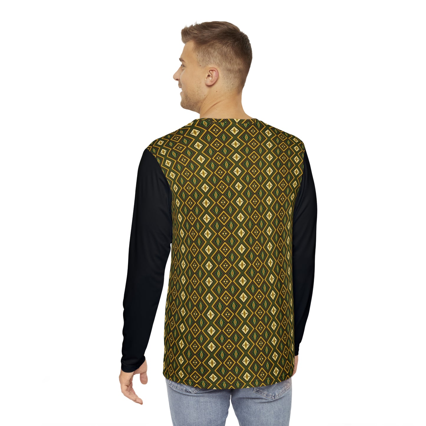 Kente Print Long Sleeve Shirt (AOP)