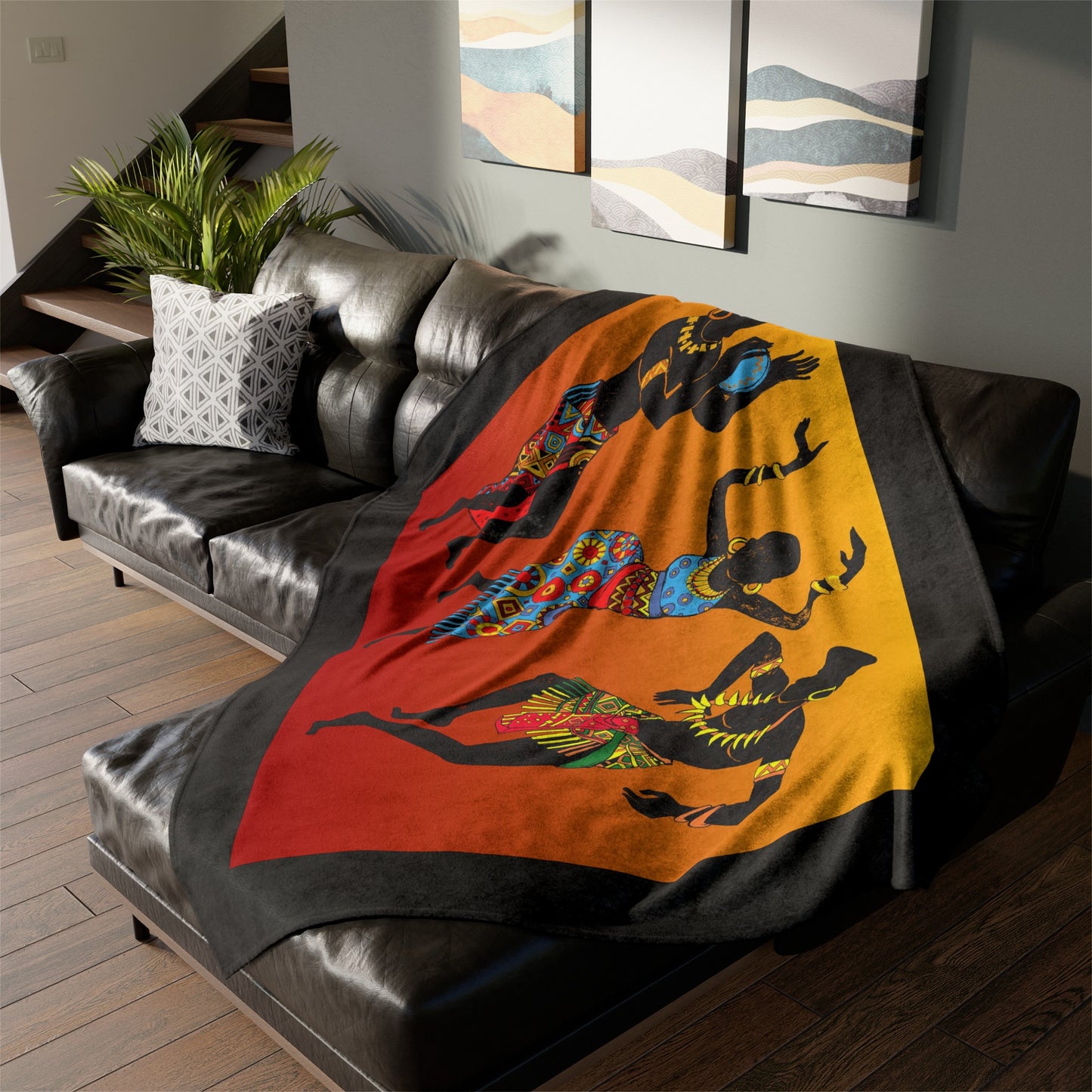 African Dancer Soft Polyester Blanket