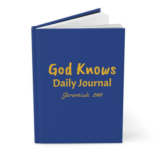 Daily Journal (Blue & Gold) Hardcover Journal Matte