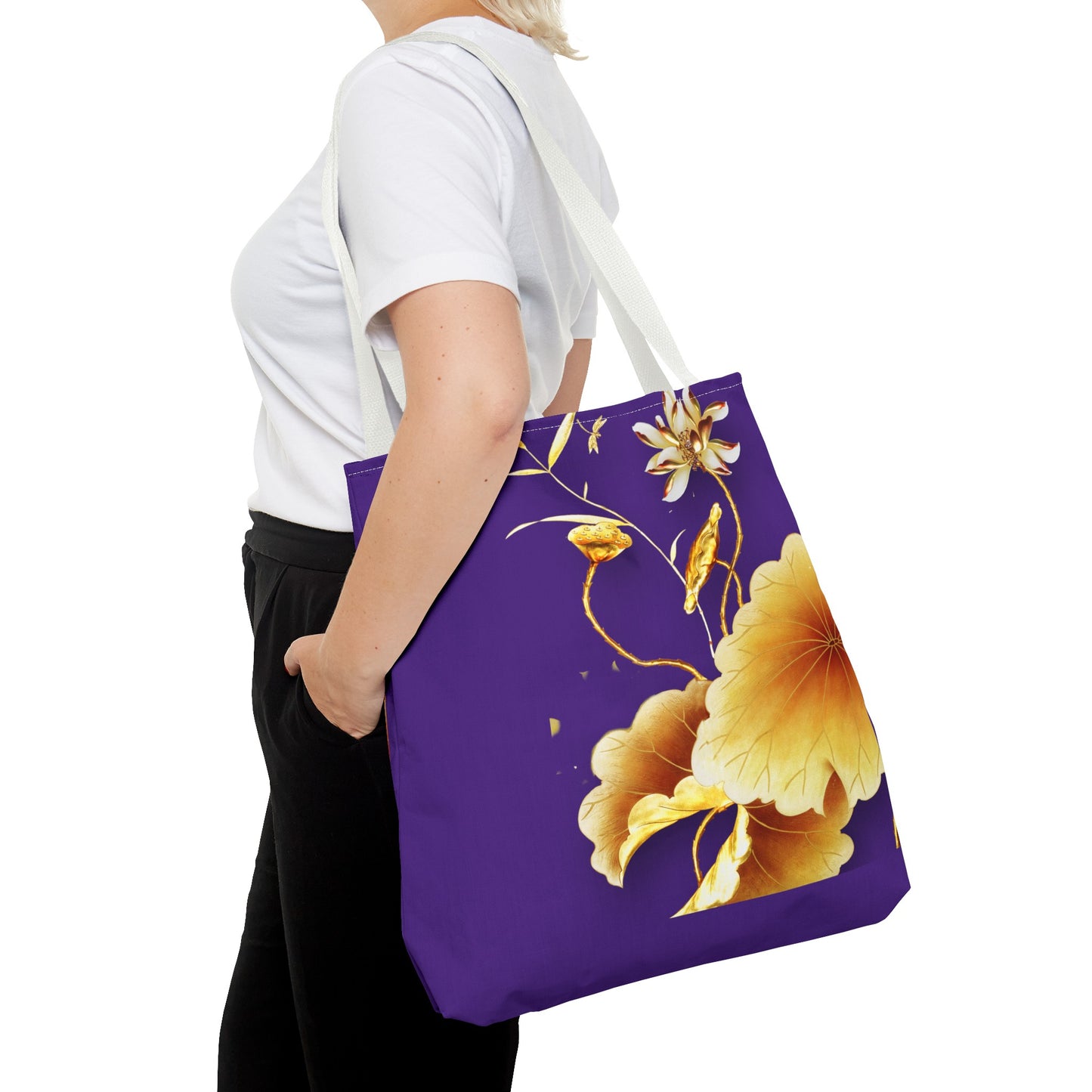 Golden Flower Tote Bag (AOP)