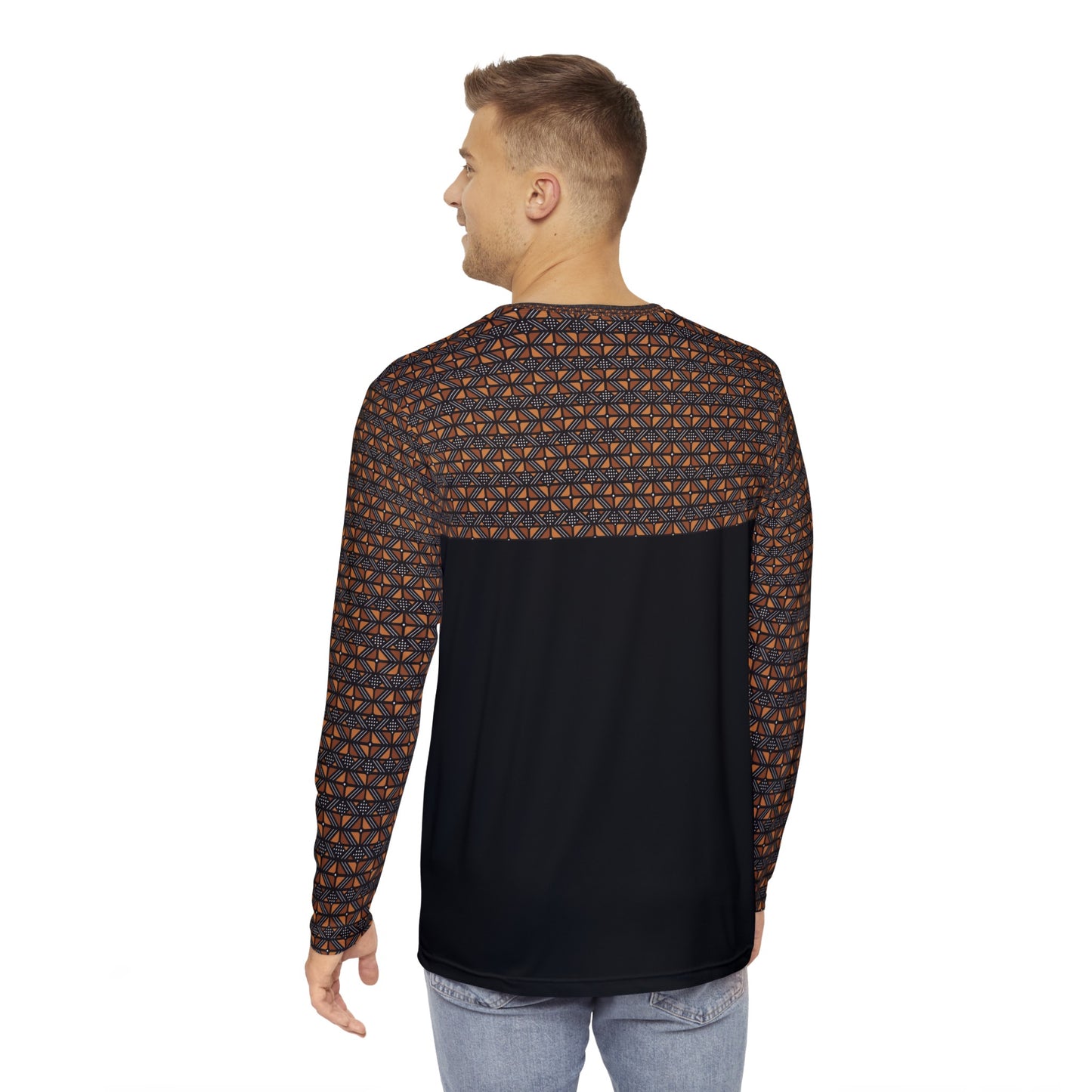 Kente Print Long Sleeve Shirt (AOP)