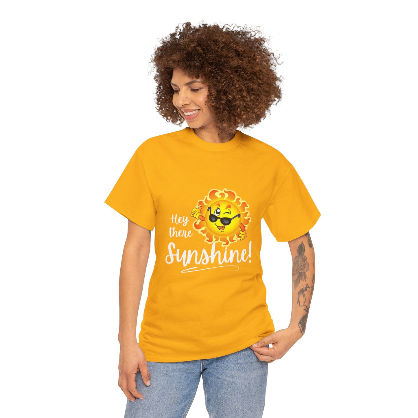 Hey Sunshine Unisex Heavy Cotton Tee