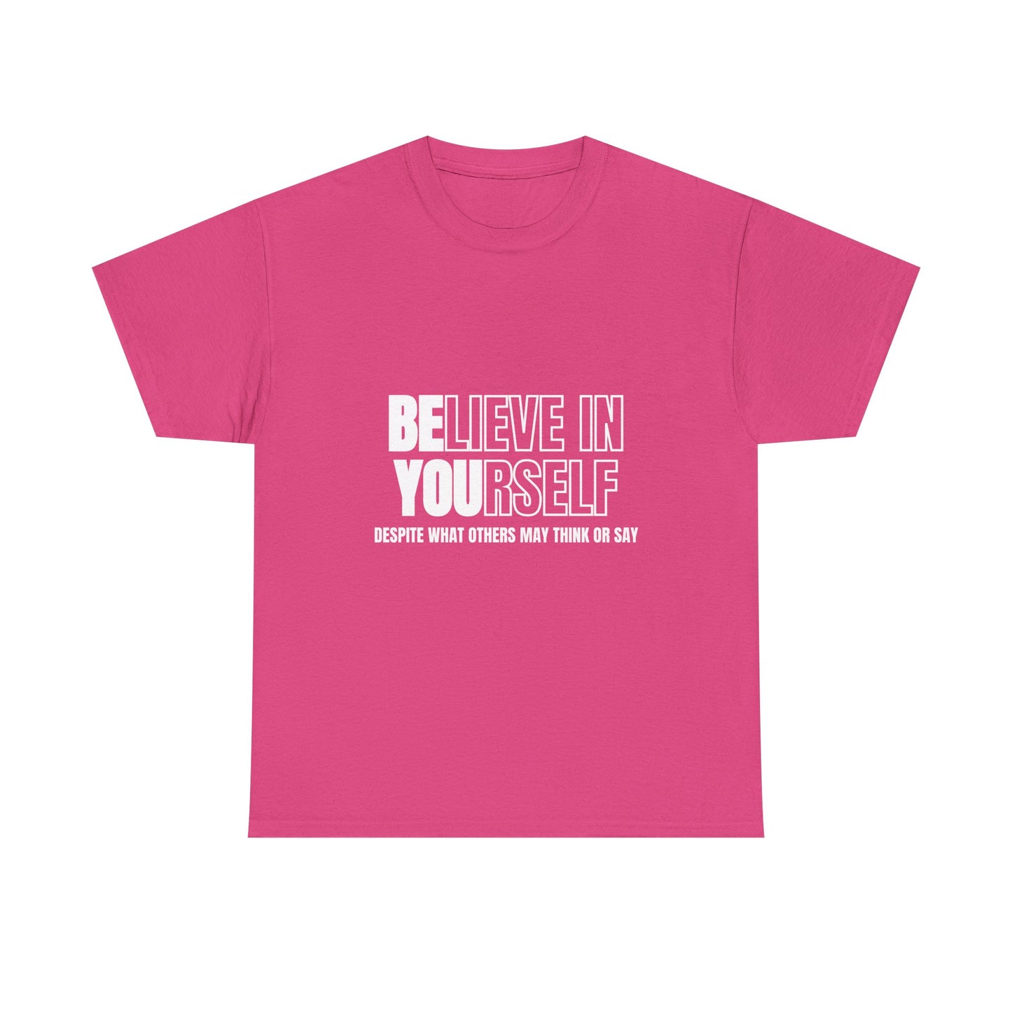 Inspirational Unisex Heavy Cotton Tee - Believe in Yourself