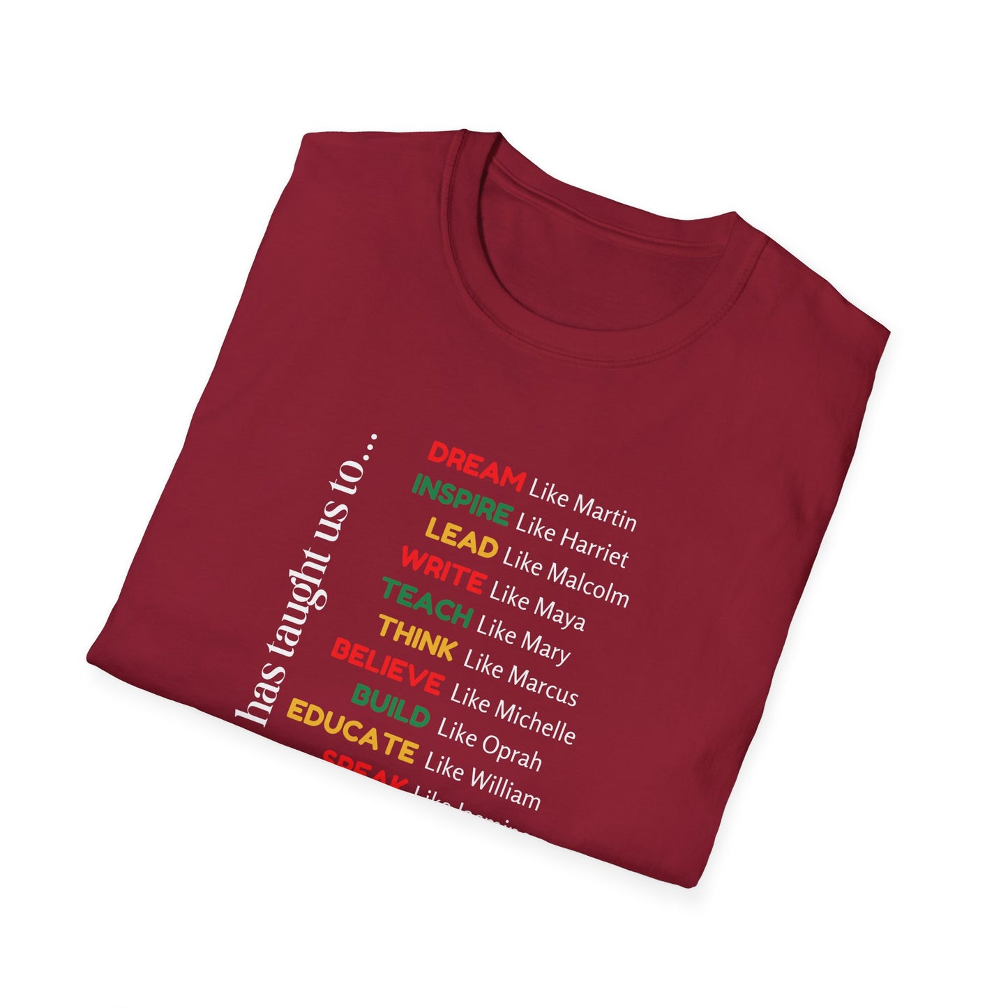 Inspirational Unisex Softstyle T-Shirt - Celebrate Our History with Empowering Messages