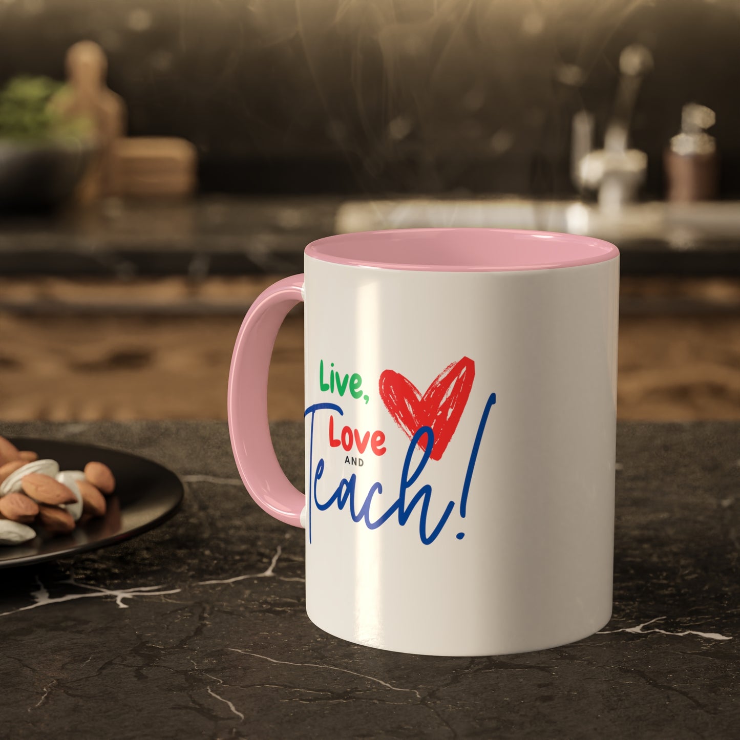 Teacher Series - Live Love Teach Colorful Mugs, 11oz