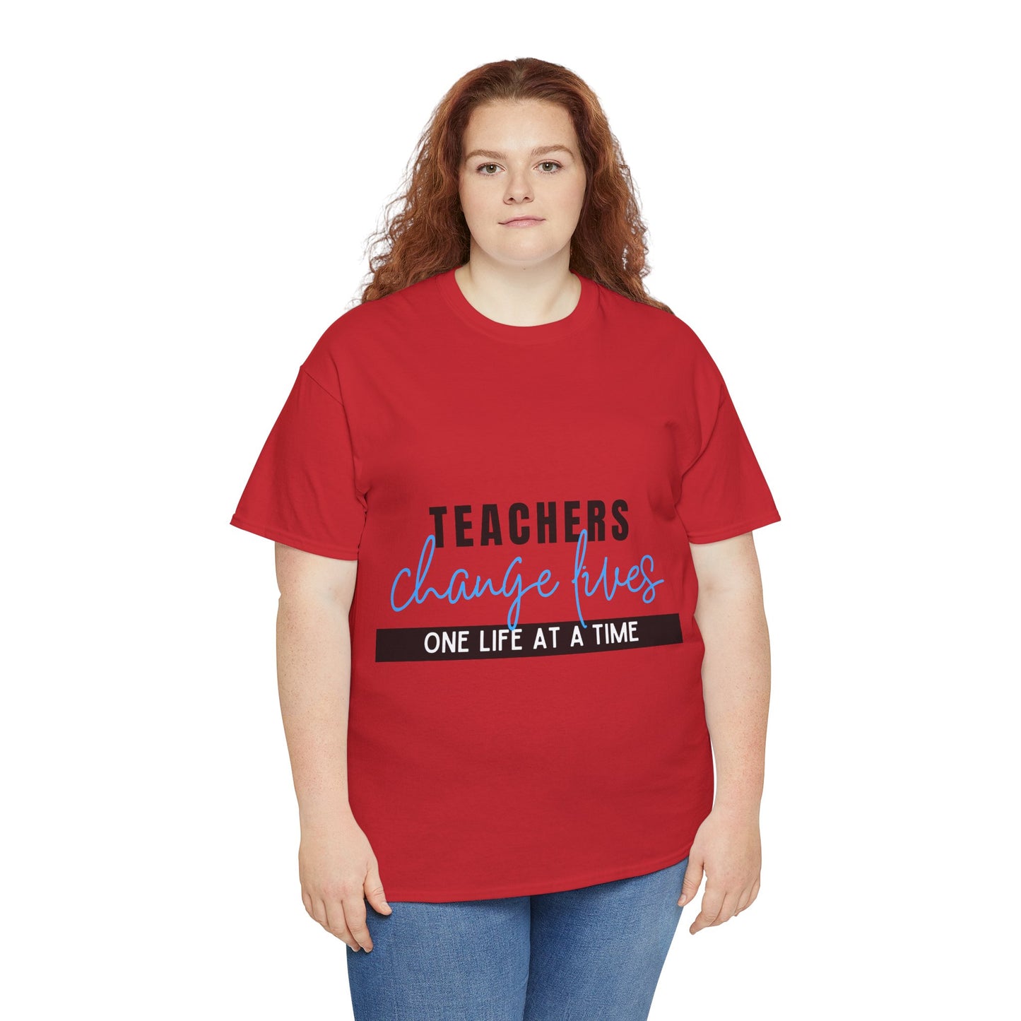 Teachers Change Lives Unisex Heavy Cotton Tee