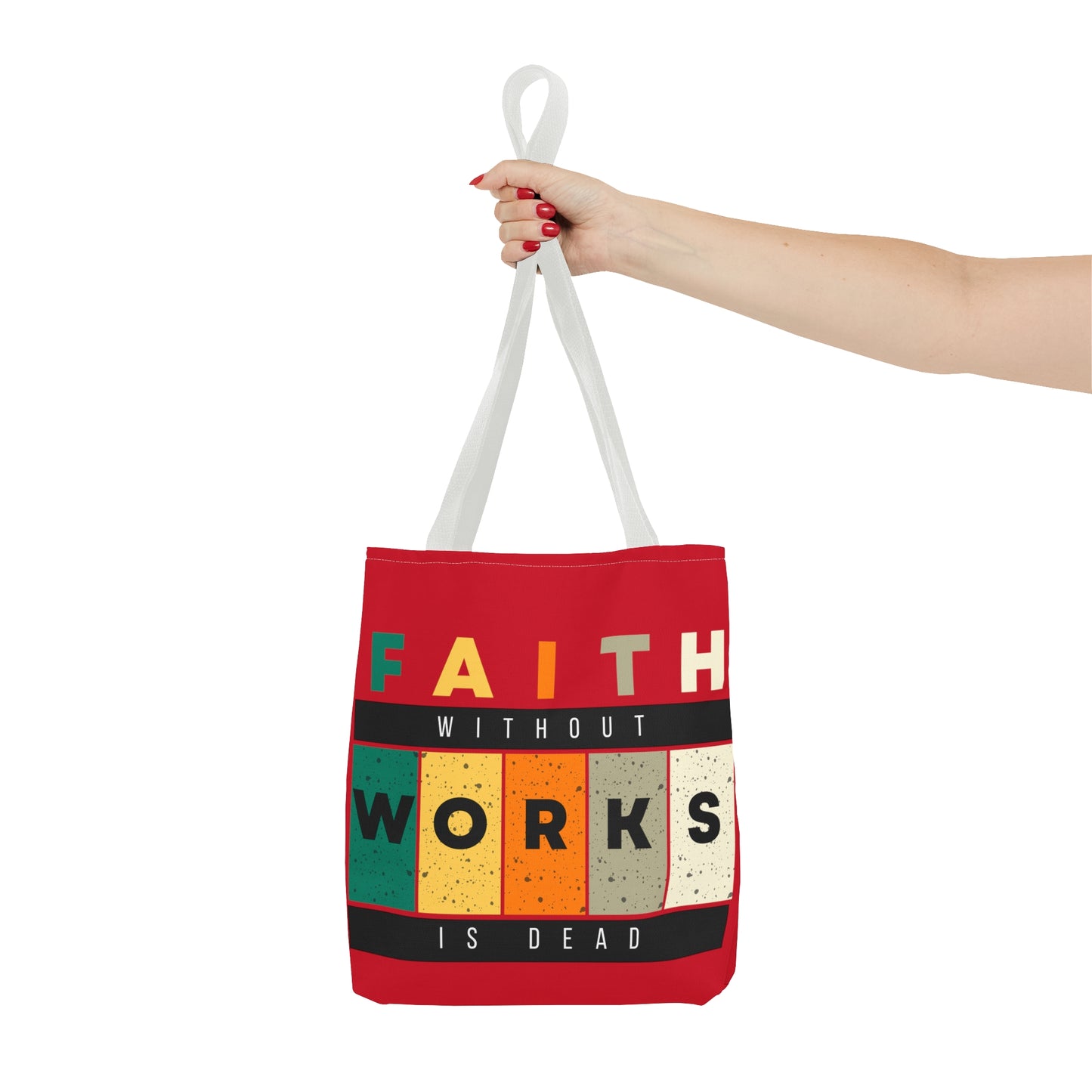 Faith Works Tote Bag (AOP)