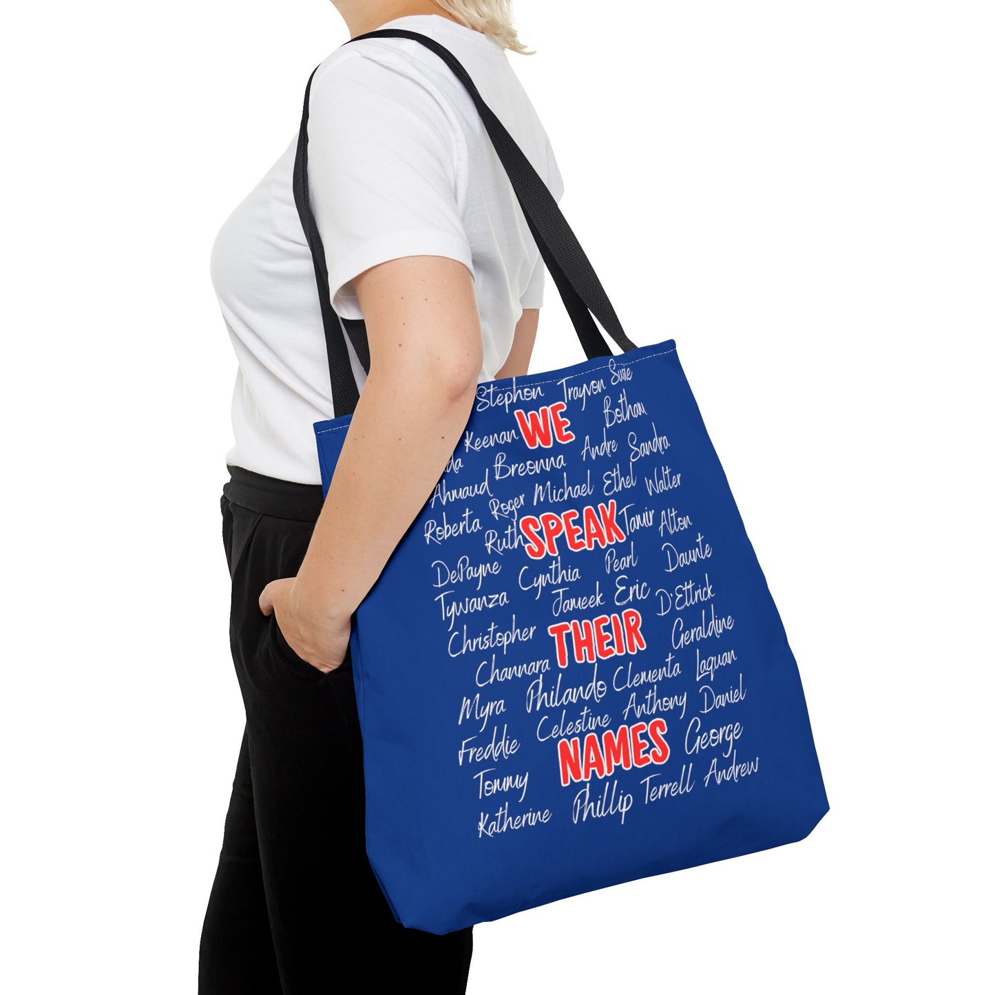 We Speak Their Names Tote Bag (AOP)