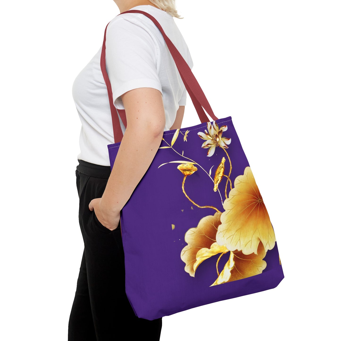 Golden Flower Tote Bag (AOP)