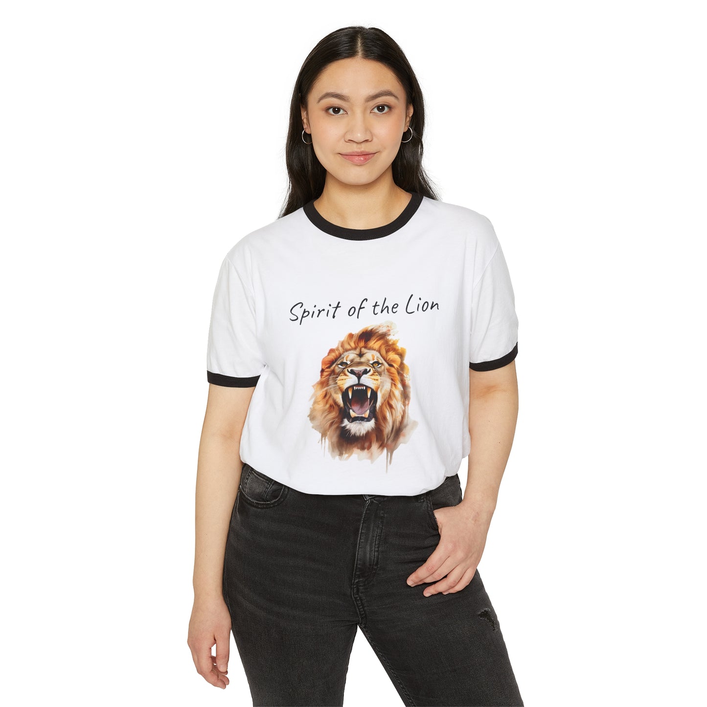 Lion Unisex Cotton Ringer T-Shirt