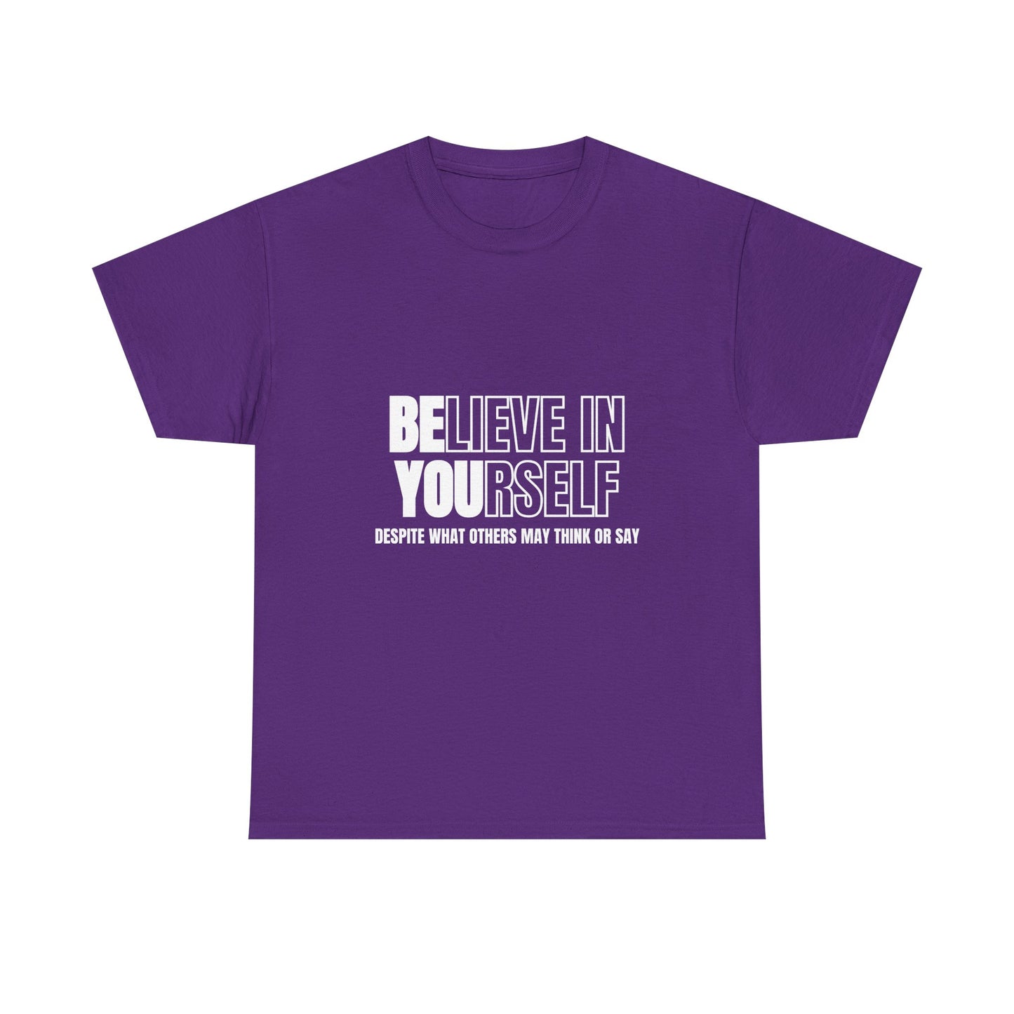 Inspirational Unisex Heavy Cotton Tee - Believe in Yourself