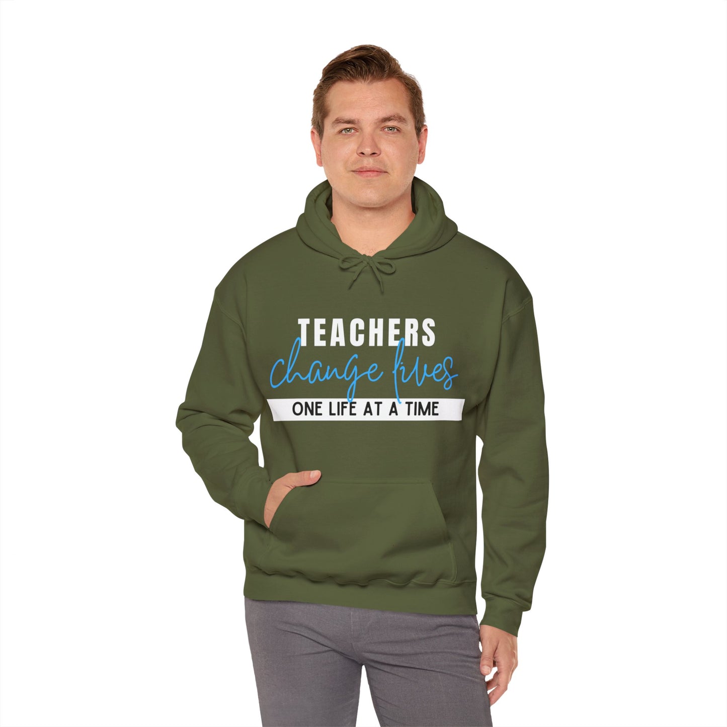 Teachers Change Lives Unisex Heavy Blend™ Hooded Sweatshirt