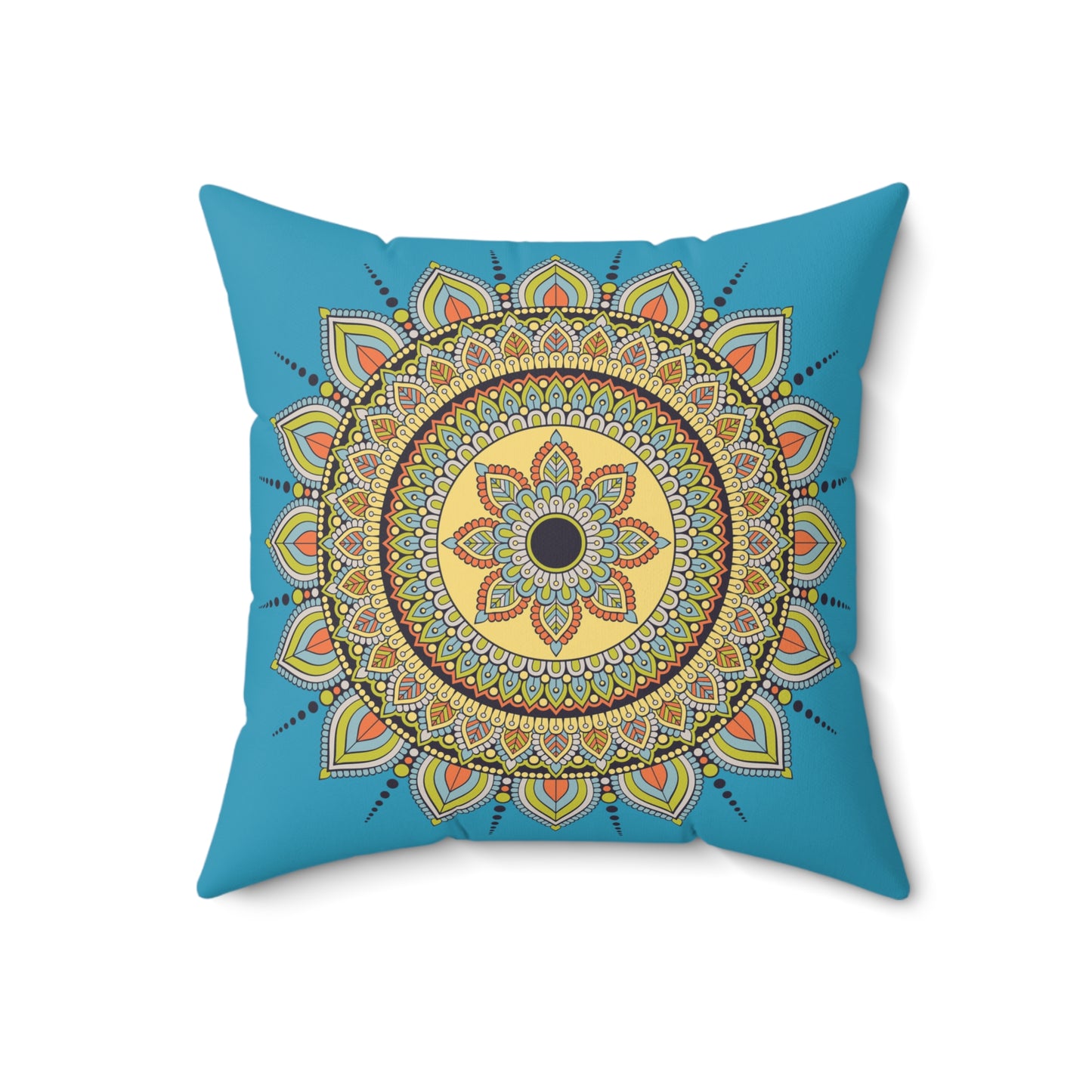 Mosaic (Turquoise) Faux Suede Square Pillow