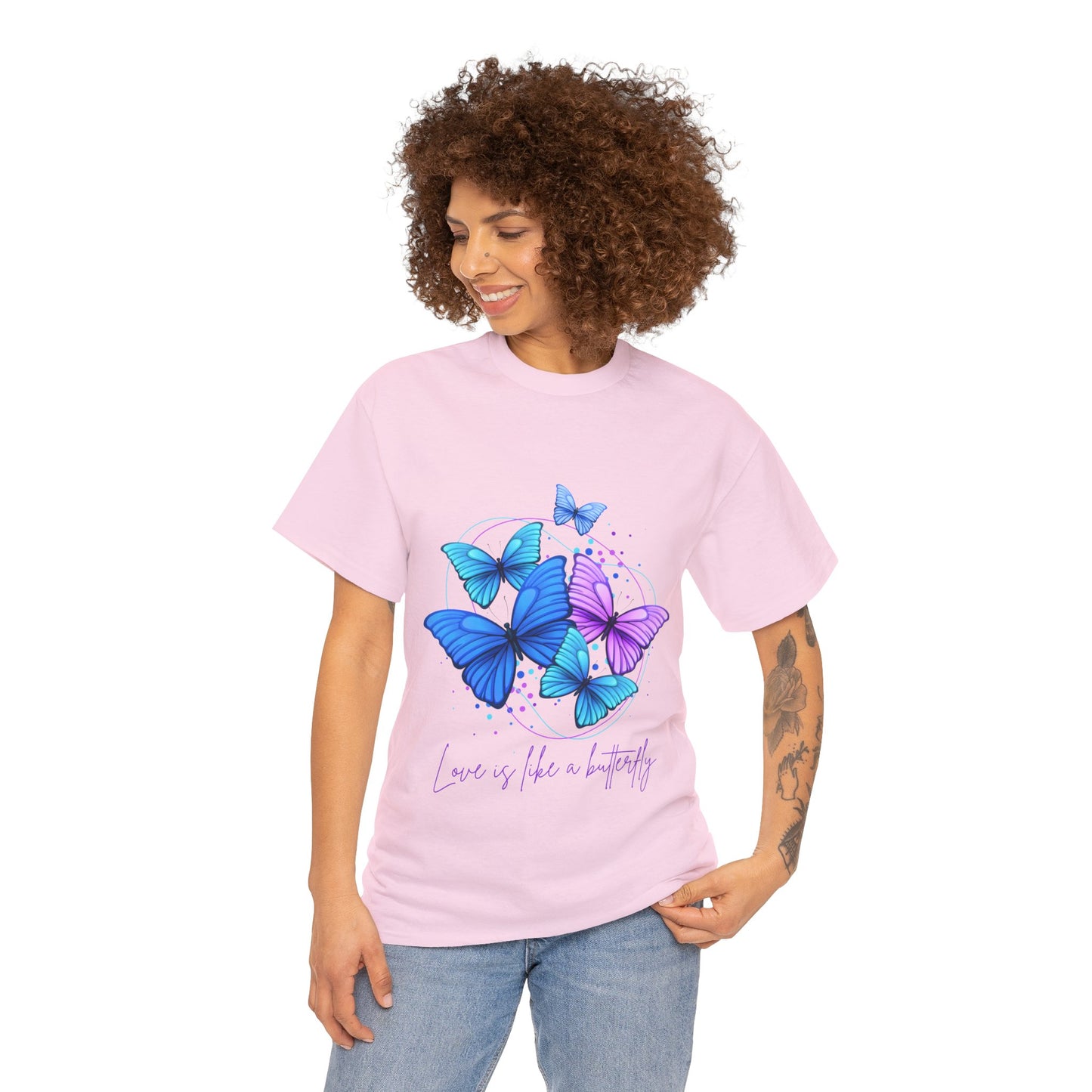 Love is Like a Butterfly Unisex Heavy Cotton Tee