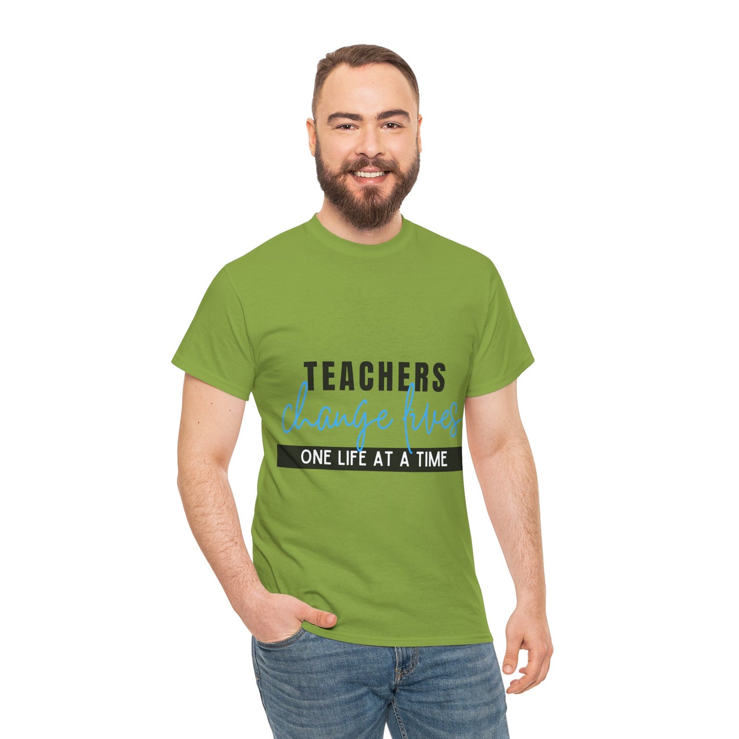 Teachers Change Lives Unisex Heavy Cotton Tee