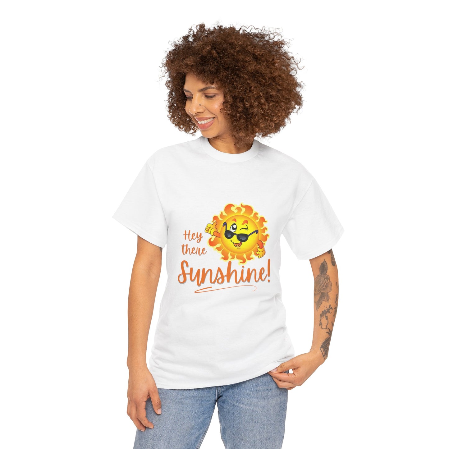 Hey Sunshine Unisex Heavy Cotton Tee