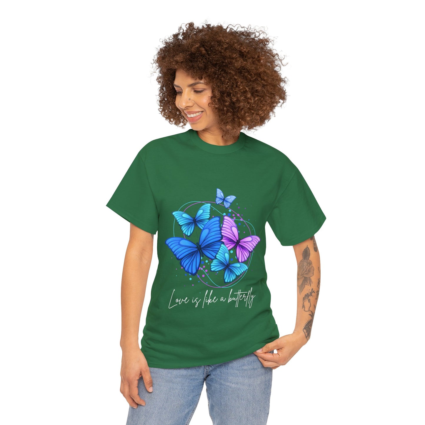 Love is Like a Butterfly Unisex Heavy Cotton Tee