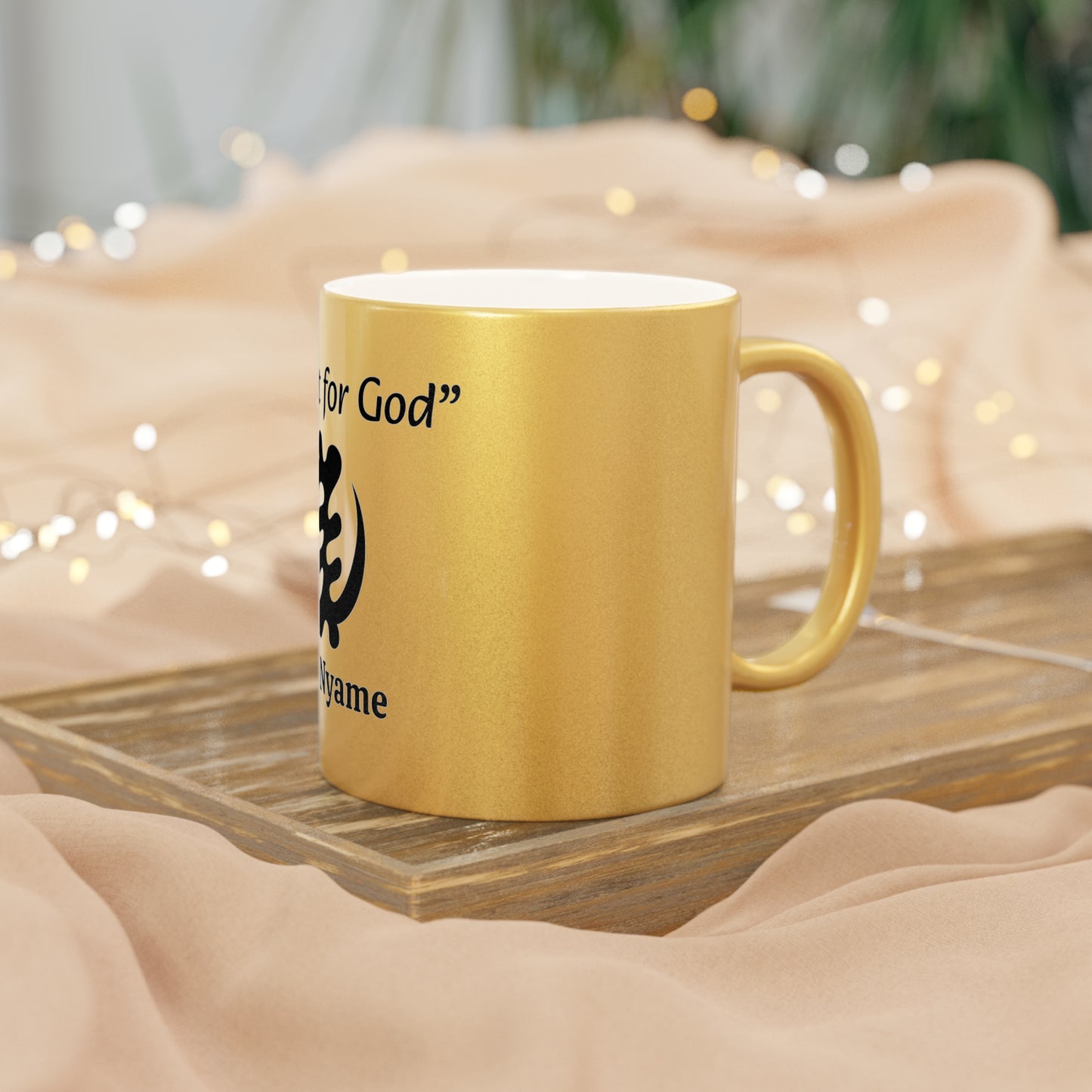 Gye Nyame Metallic Mug (Silver\Gold)