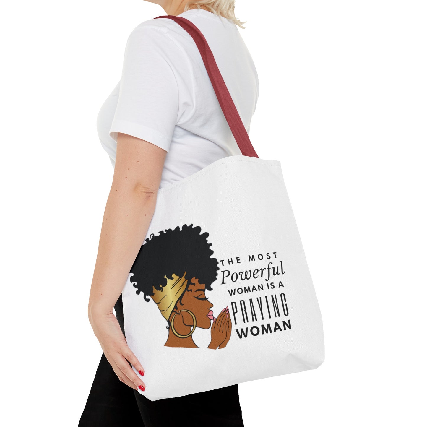 Praying Woman Tote Bag (AOP)