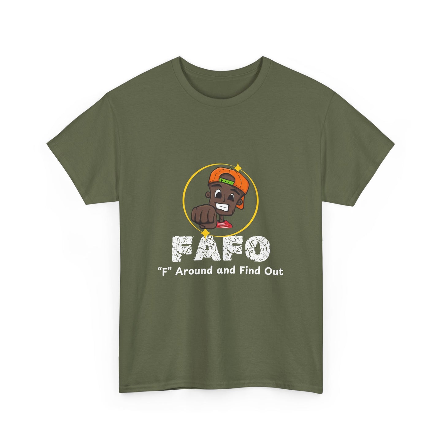 Unisex Heavy Cotton Tee - 'F' Around and Find Out Graphic Tee