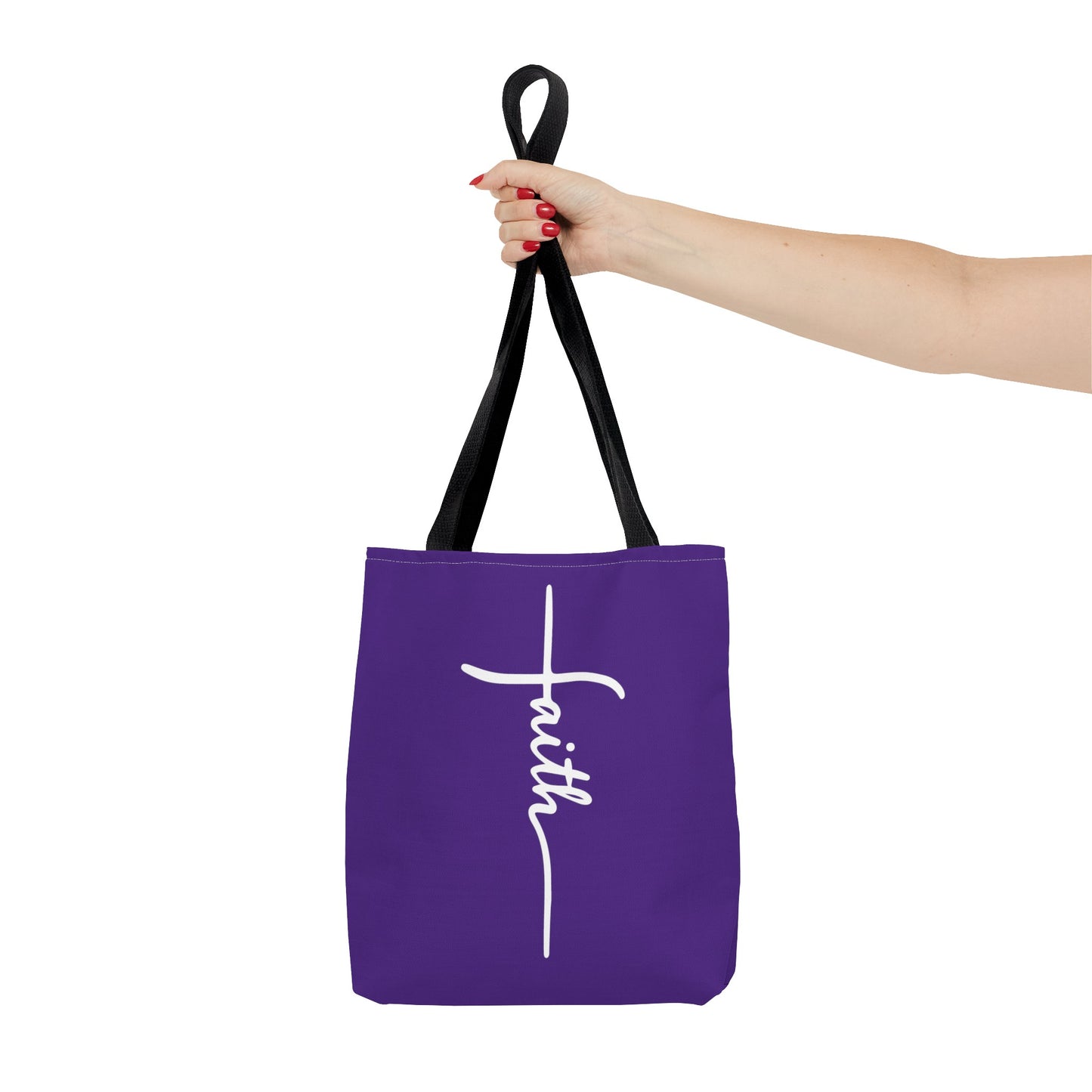 Faith Cross (Purple) Tote Bag (AOP)