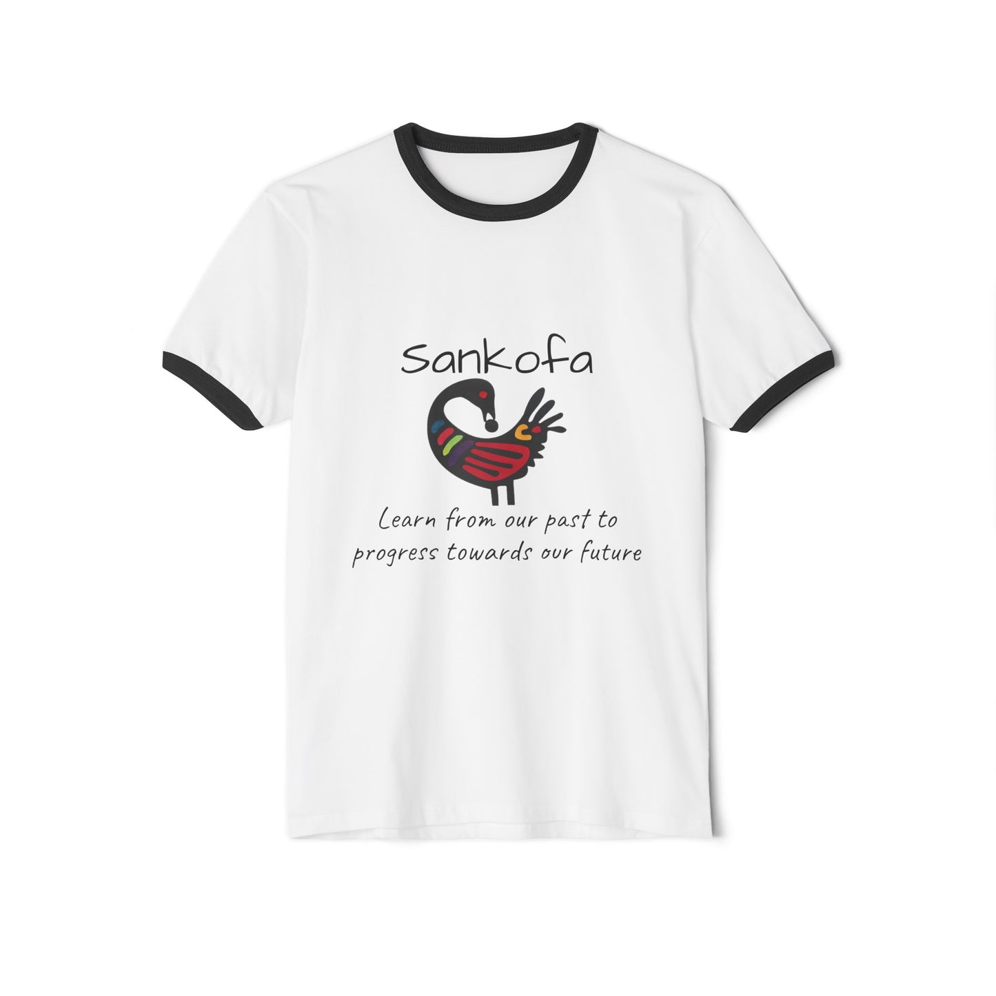 Sankofa Unisex Cotton Ringer T-Shirt