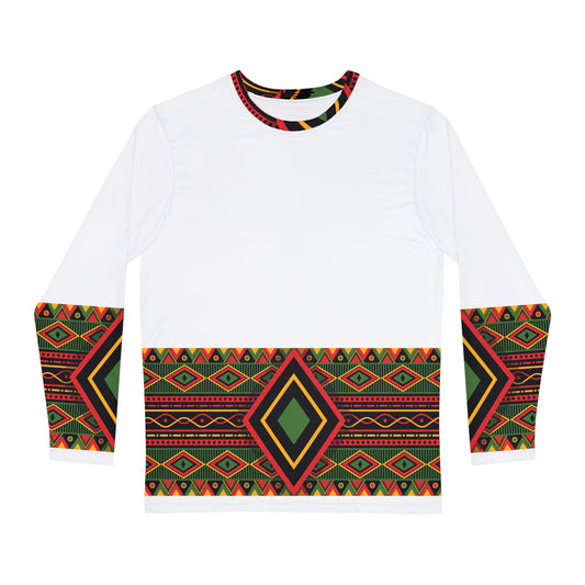 Kente Print Long Sleeve Shirt (AOP)