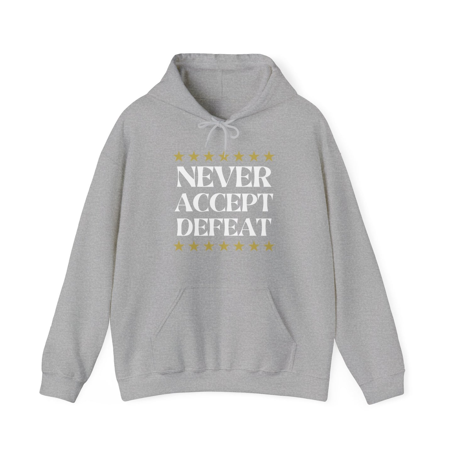 Never Accept Defeat Unisex Heavy Blend™ Hooded Sweatshirt